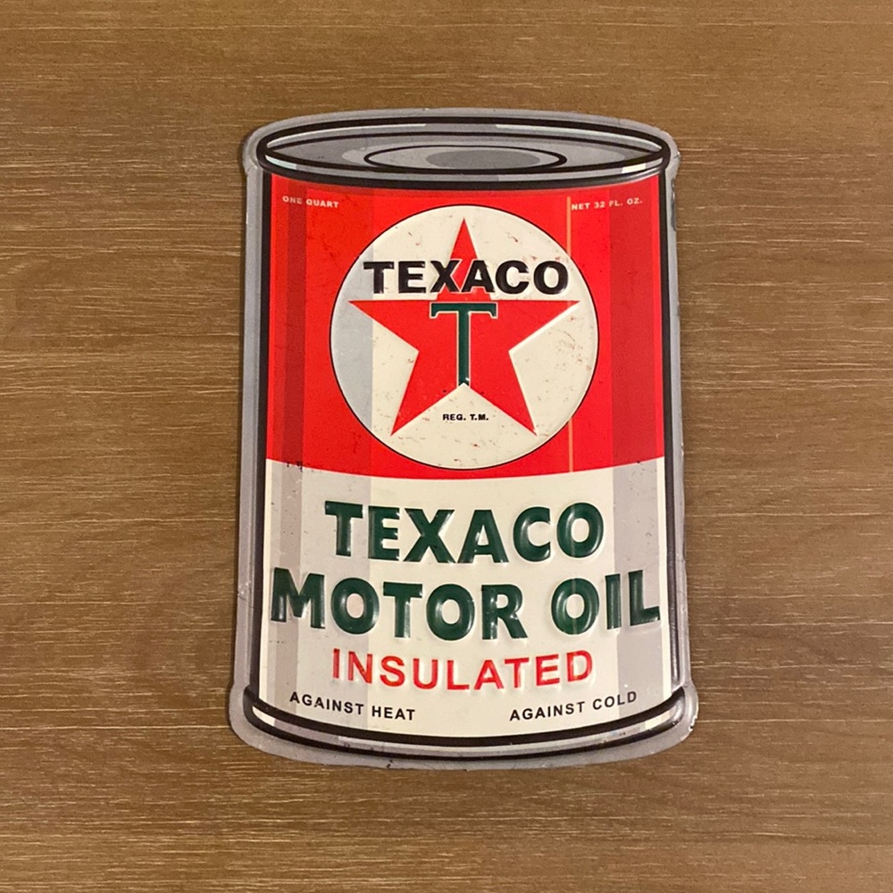 Texaco Motor Oil Vintage Styled Metal Sign